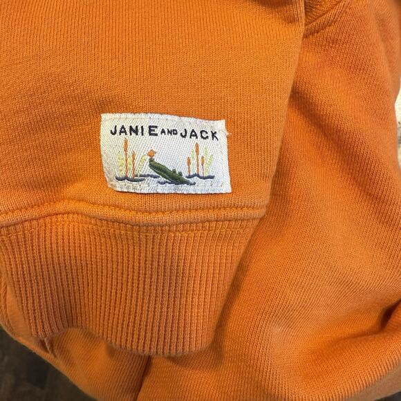 Janie And Jack Jacket Sz 18-24 Months Orange Full Zip Hoodie Play Condition - Picture 7 of 12